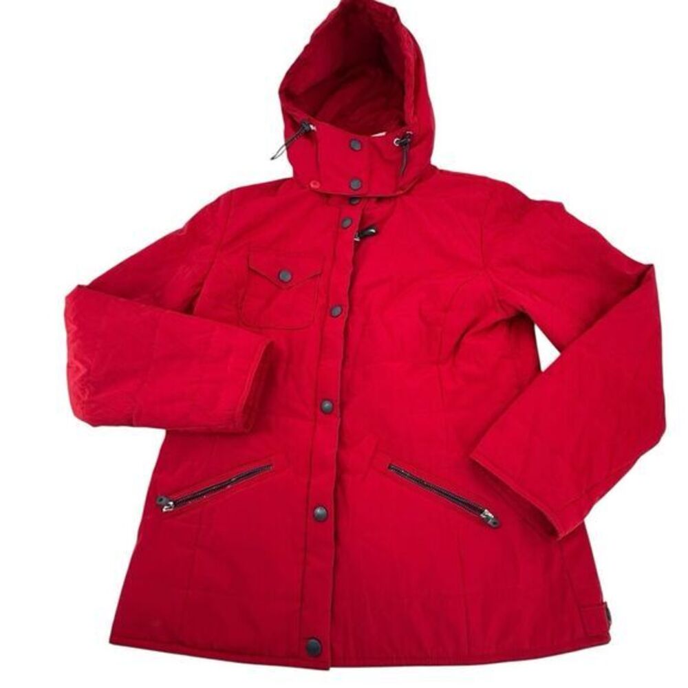 Nautica Snow Parka Lined Removable Hood Knit Collar Woman"s Medium